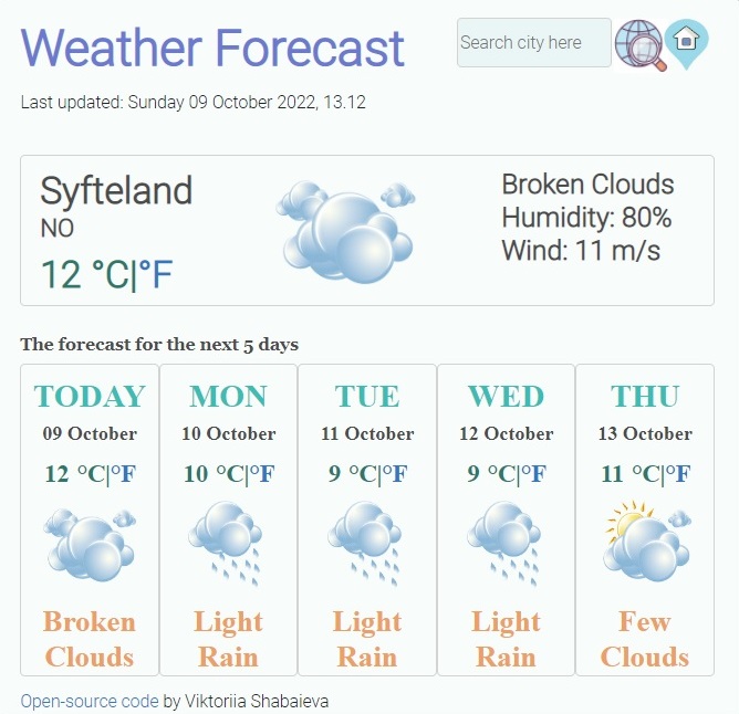 Second WeatherApp